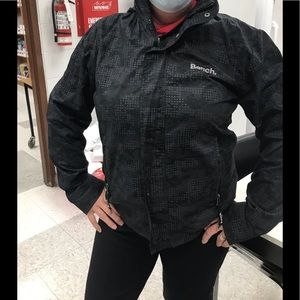 Black bench black jacket